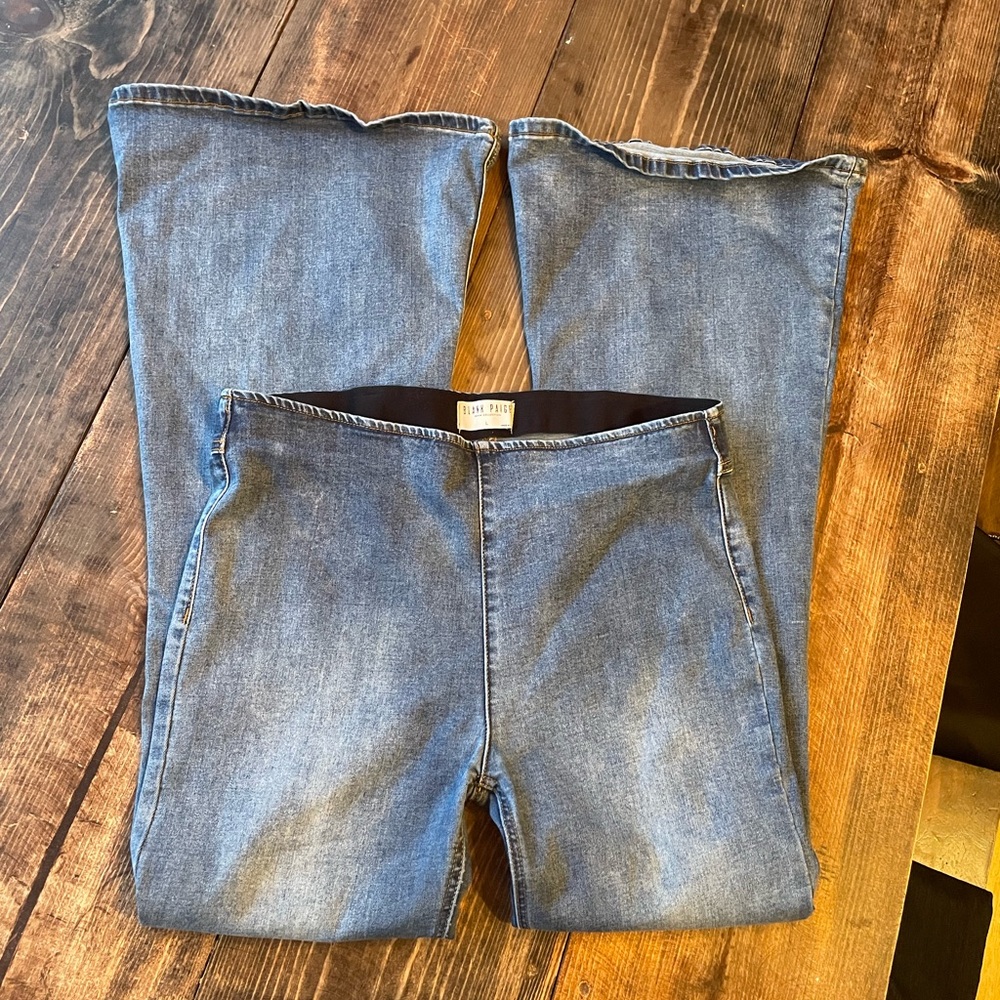 Blank Paige Elastic Waist Bell Bottom Flare Jeans Boutique Large